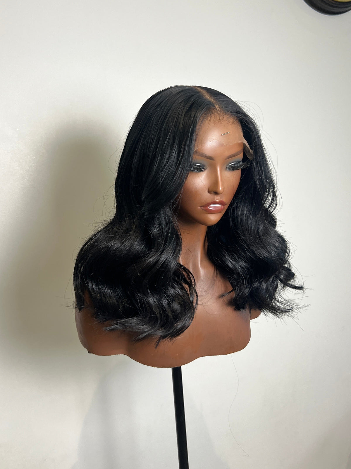 Jet Black loose wave wig