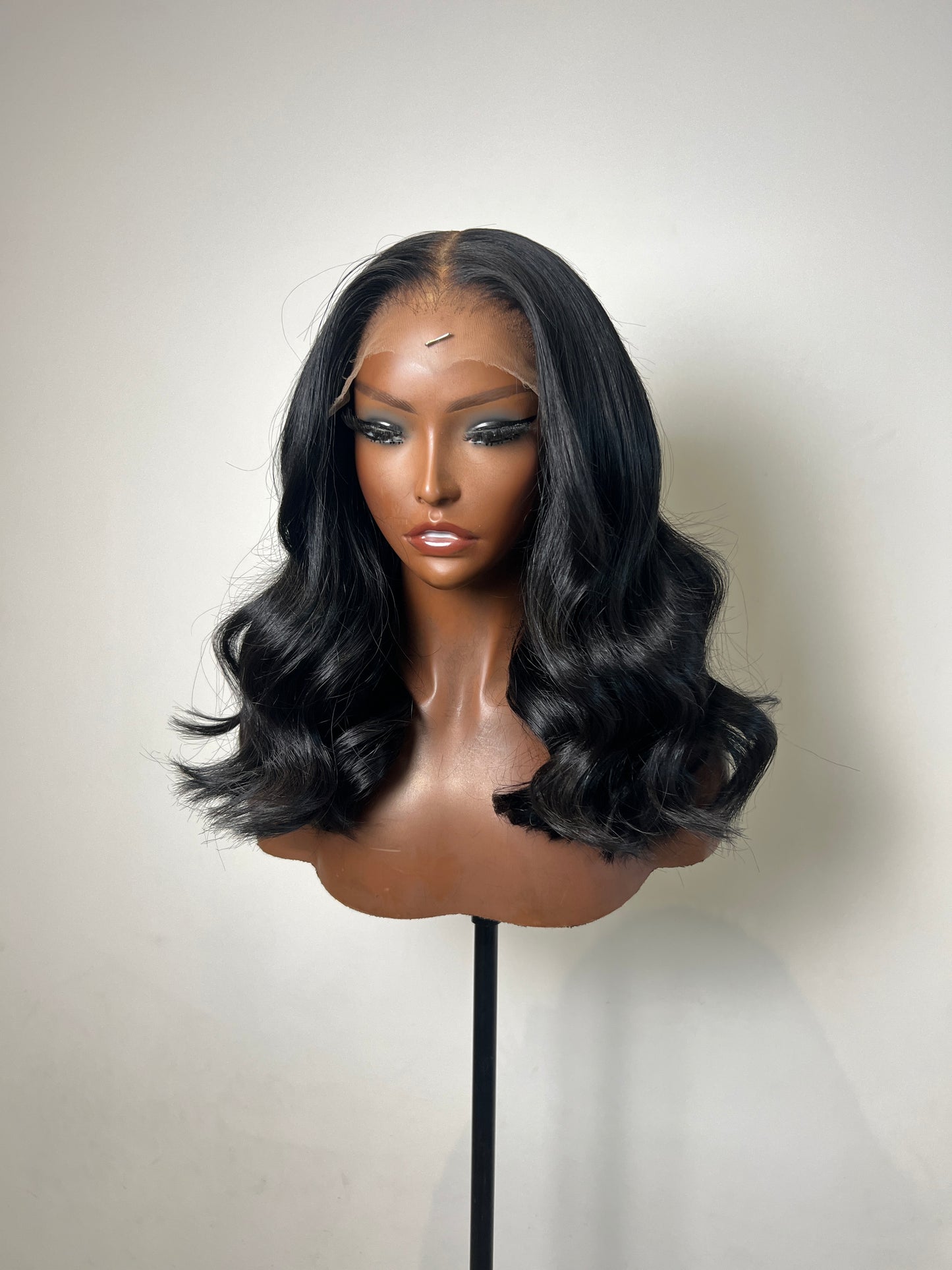 Jet Black loose wave wig