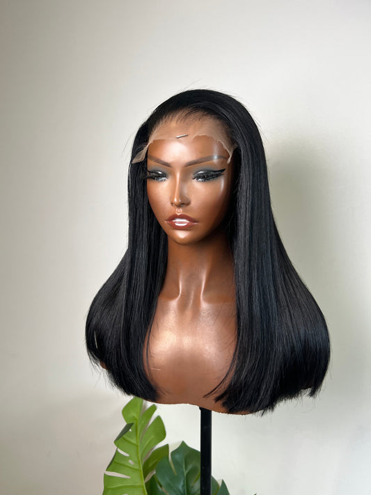 Jet Black Blunt Cut Wig