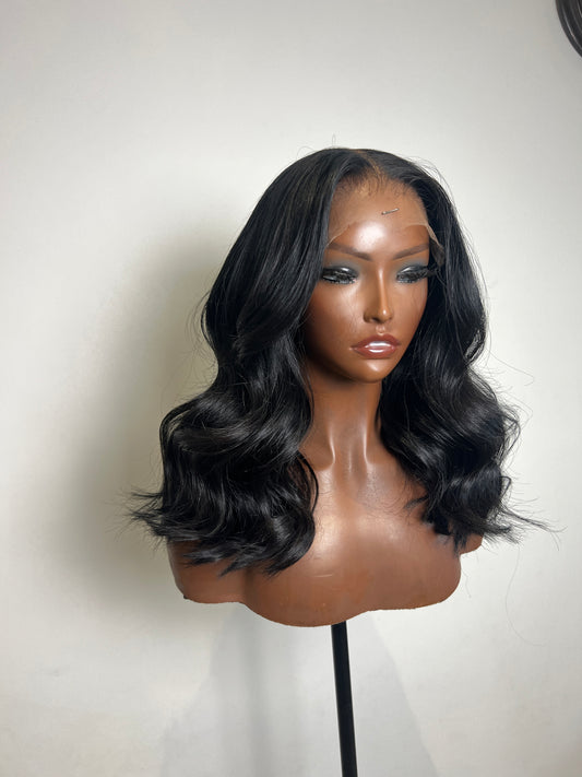Jet Black loose wave wig